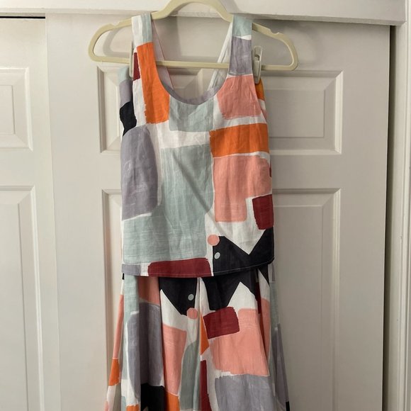 Anthropologie Moglea Aria Mosaic Two Piece Set - Picture 2 of 2